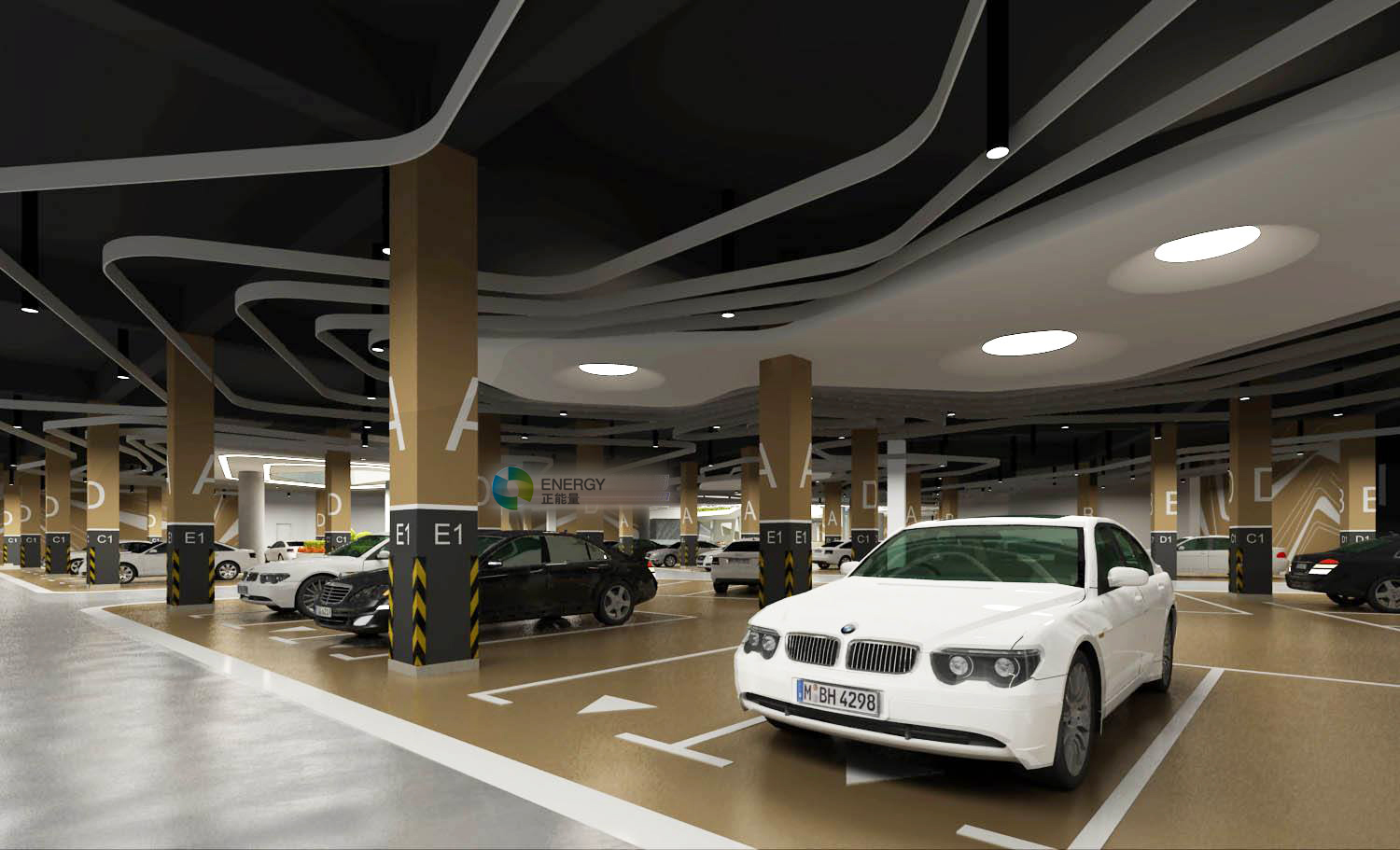 合肥王下份地下公共停車場——無電照明係統應用