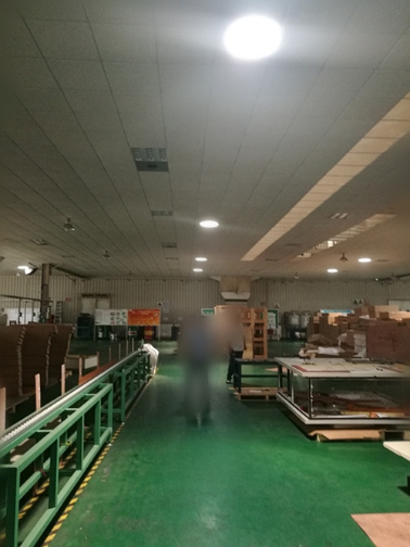 星空体育入口無電照明係統在廠房應用實拍圖（室內(nei) ）